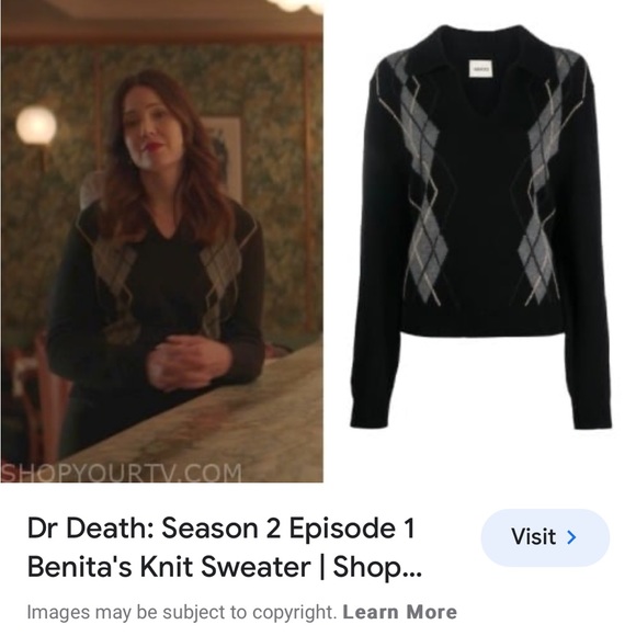 Khaite Cashmere Pullover
Black
Printed
Long Sleeve with V-Neck - Picture 5 of 11